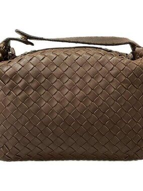 Bottega Veneta Handbag Intrecciato Dark Brown Leather